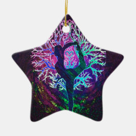 Yoga Tree Peace-regenboog Keramisch Ornament