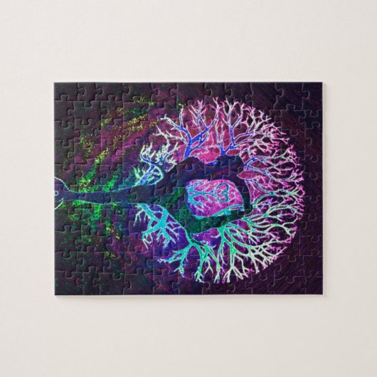 Yoga Tree Peace-regenboog Legpuzzel (Horizontaal)