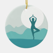 Yoga Tree Pose Keramisch Ornament (Voorkant)