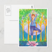 Yoga Tree Pose Lotus Flower Briefkaart (Voorkant / Achterkant)