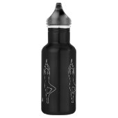 Yoga Tree Pose Outline Speciaal waterflesje Waterfles (Rechts)