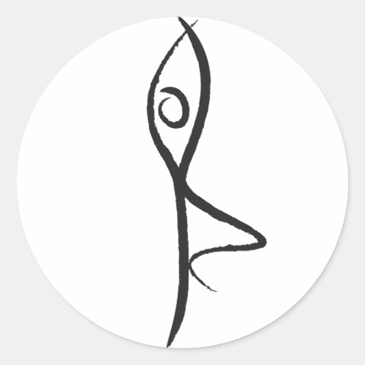 Yoga Tree Pose Sticker (Voorkant)