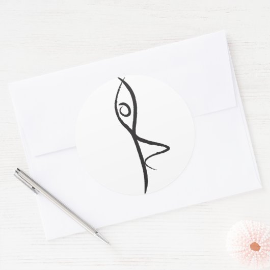 Yoga Tree Pose Sticker (Envelop)