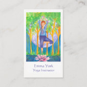 Yoga Tree Pose Volle Maan Visitekaartje (Voorkant)