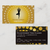 Yoga Tree Pose (zwart) Visitekaartje (Voorkant / Achterkant)