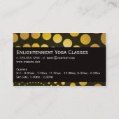 Yoga Tree Pose (zwart) Visitekaartje (Achterkant)