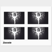 Yoga Tree Rechthoekige Sticker (Vel)