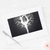 Yoga Tree Rechthoekige Sticker (Envelop)