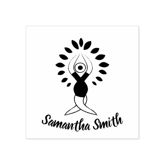 Yoga Tree Rubberstempel (Afrduk)