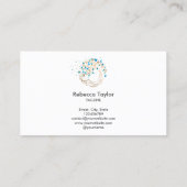 yoga trendy life coach tree of life landscape busi visitekaartje (Achterkant)