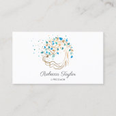 yoga trendy life coach tree of life landscape busi visitekaartje (Voorkant)