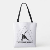 Yoga Triangle Pose Emblem Tote Bag (Achterkant)