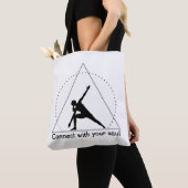 Yoga Triangle Pose Emblem Tote Bag (Dichtbij)