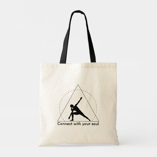 Yoga Triangle Pose Emblem Tote Bag (Achterkant)