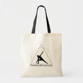 Yoga Triangle Pose Emblem Tote Bag (Voorkant)