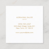 Yoga Turquoise Blauw Mandala Vierkante Visitekaartje (Achterkant)