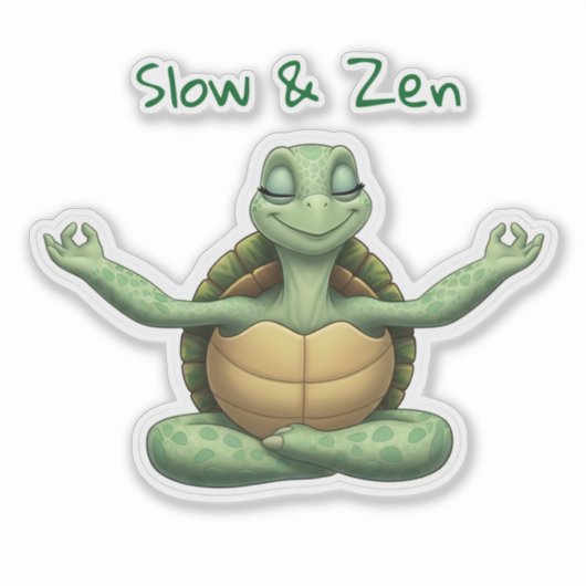 Yoga Turtle Sticker (Voorkant)