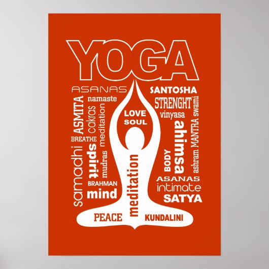 Yoga Typografie Poster (Voorkant)