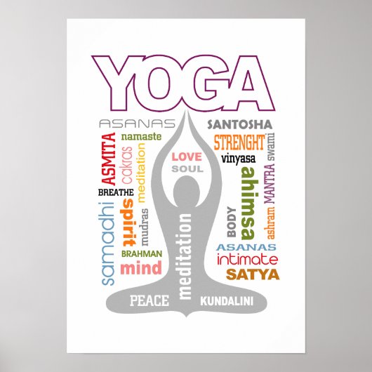 Yoga Typografie Poster (Voorkant)