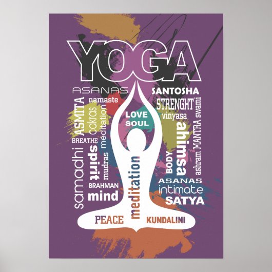Yoga Typografie Poster (Voorkant)