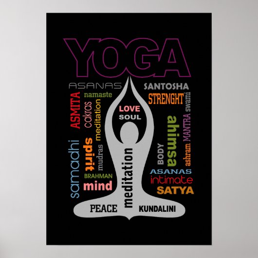 Yoga Typografie Poster (Voorkant)