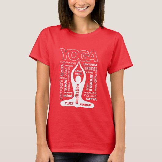 Yoga Typografie T-shirt (Voorkant)