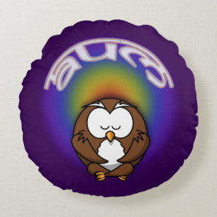 yoga uil rond kussen