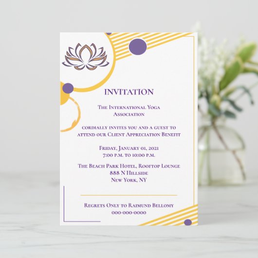 Yoga Uitnodiging (Staand voorkant)