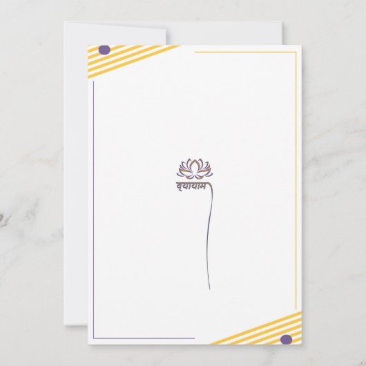 Yoga Uitnodiging (Achterkant)