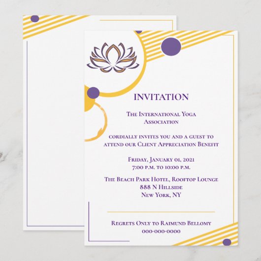 Yoga Uitnodiging (Voorkant / Achterkant)