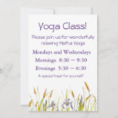 Yoga Uitnodiging Zen Meditatie Botanische Bloemen (Achterkant)