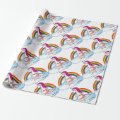 Yoga Unicorn Cadeaupapier (Uitgerold)
