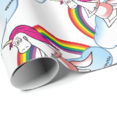 Yoga Unicorn Cadeaupapier (Rol Hoek)