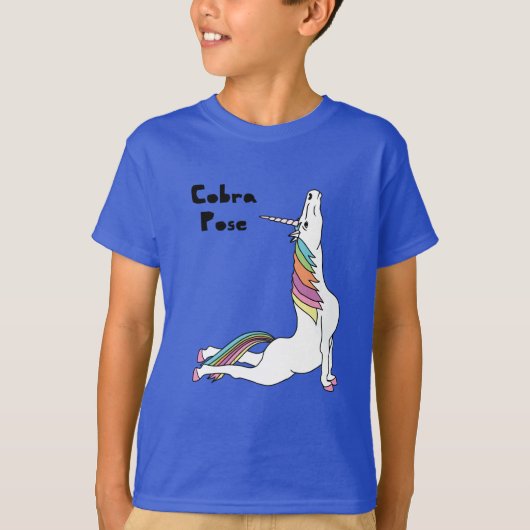 Yoga Unicorn Cobra Pose T-shirt (Voorkant)