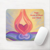 Yoga: Unie van hart en mousepad Muismat (Met muis)