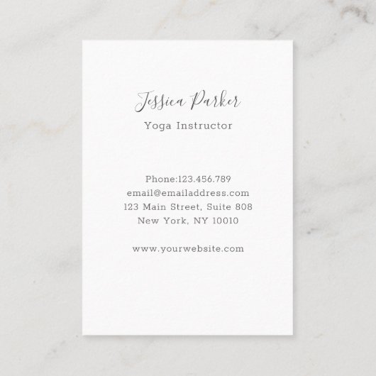 Yoga Universe Visitekaartje (Achterkant)