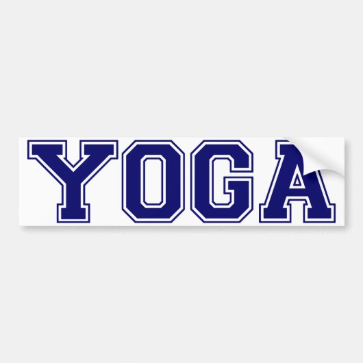 Yoga University Style Bumpersticker (Voorkant)