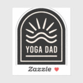 Yoga vader retro  zwart sticker (Vel)