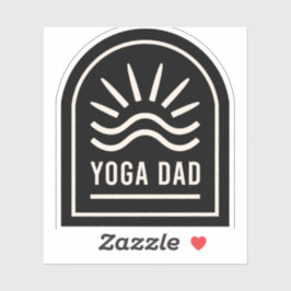 Yoga vader retro zwart sticker