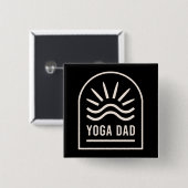 Yoga vader vierkante button 5,1 cm (Voorkant /achterkant)