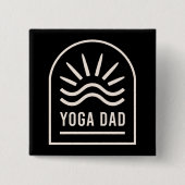 Yoga vader vierkante button 5,1 cm (Voorkant)