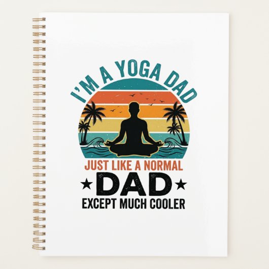 Yoga Vader Vintage Zonsondergang Grappig Vader Shi Planner (Voorkant)
