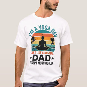Yoga Vader Vintage Zonsondergang Grappig Vader Shi T-shirt
