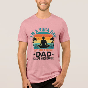 Yoga Vader Vintage Zonsondergang Grappig Vader Shi Tri-Blend Shirt