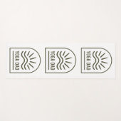 Yoga vader yogi boho groen yogamat (Voorkant (horizontaal))