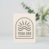 Yoga vader zen spirituele yogi mannen boho briefkaart (Staand voorkant)