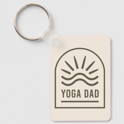 Yoga vader zen spirituele yogi mannen boho sleutelhanger (Voorkant)