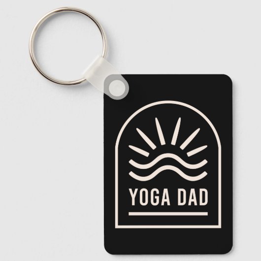 Yoga vader  zwart sleutelhanger (Voorkant)