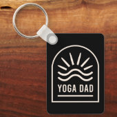 Yoga vader  zwart sleutelhanger (Voorkant)