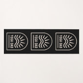 Yoga vader zwart yogamat (Voorkant (horizontaal))